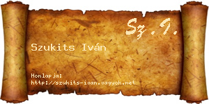 Szukits Iván névjegykártya