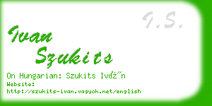 ivan szukits business card